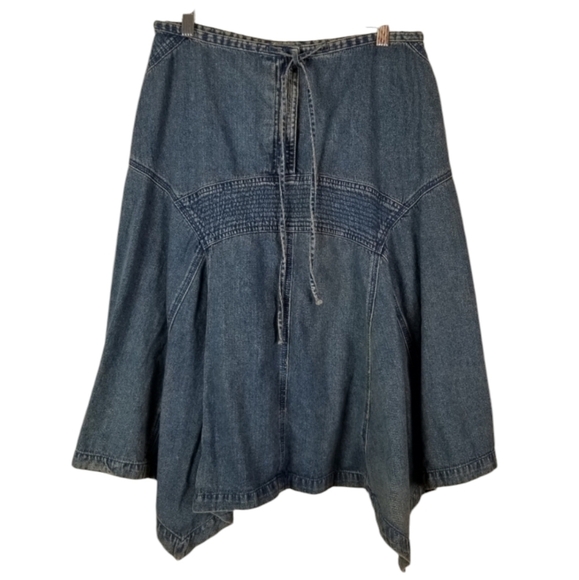 Asymmetrical Denim Skirt - Picture 1 of 8